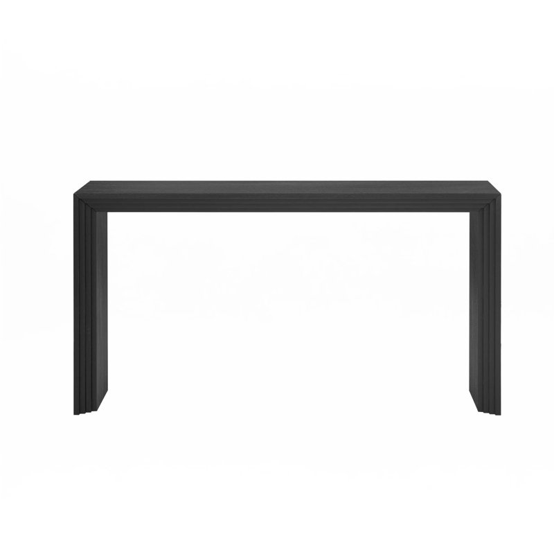 Console de style moderne en placage de bois massif de paulownia