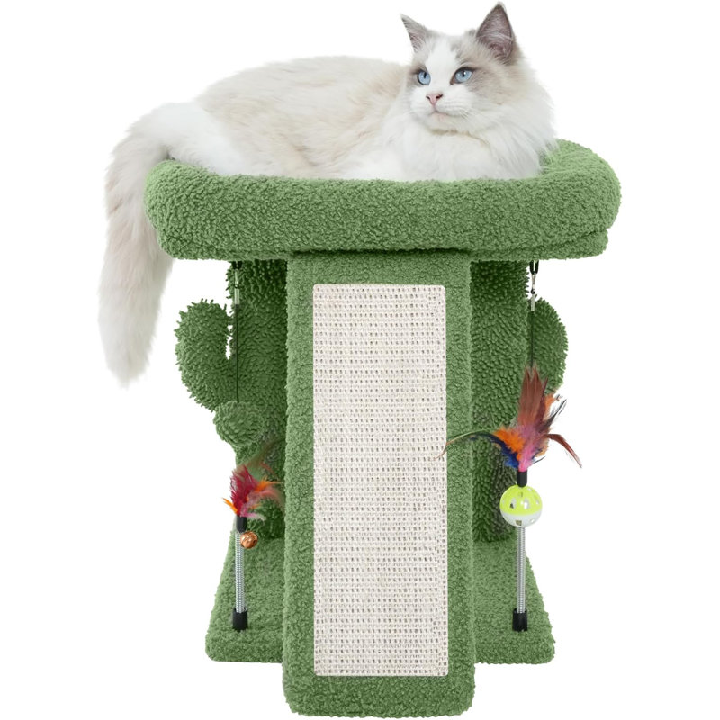 44cm H Cat Tree, Green