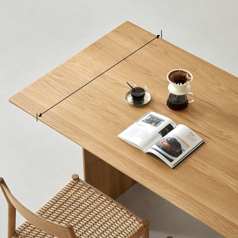 Solid wood environmental large dining table, 28.74"H x 70.86"L x 35.43"W, Burlywood