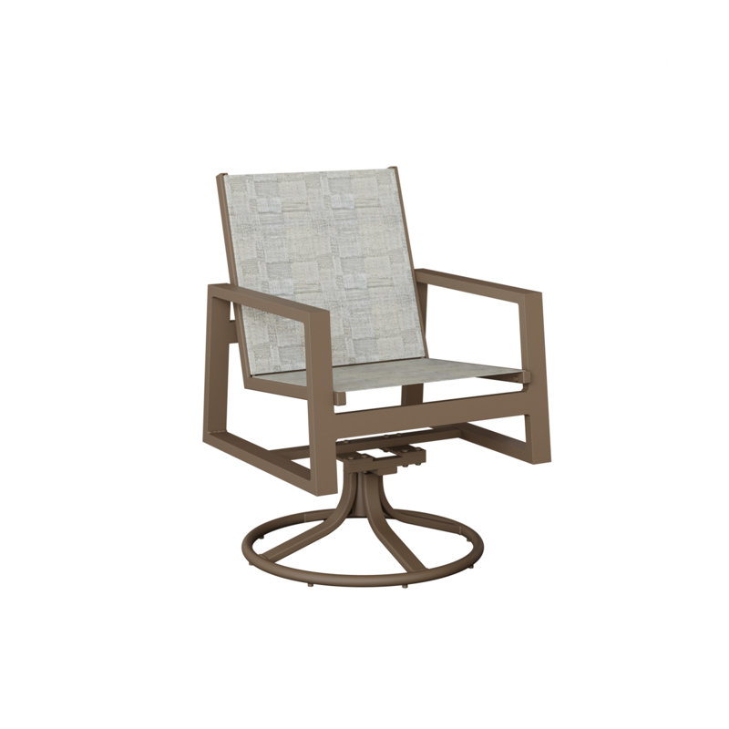 Chaise berçante pivotante en aluminium Ohlson, Solido Luxe, Argile