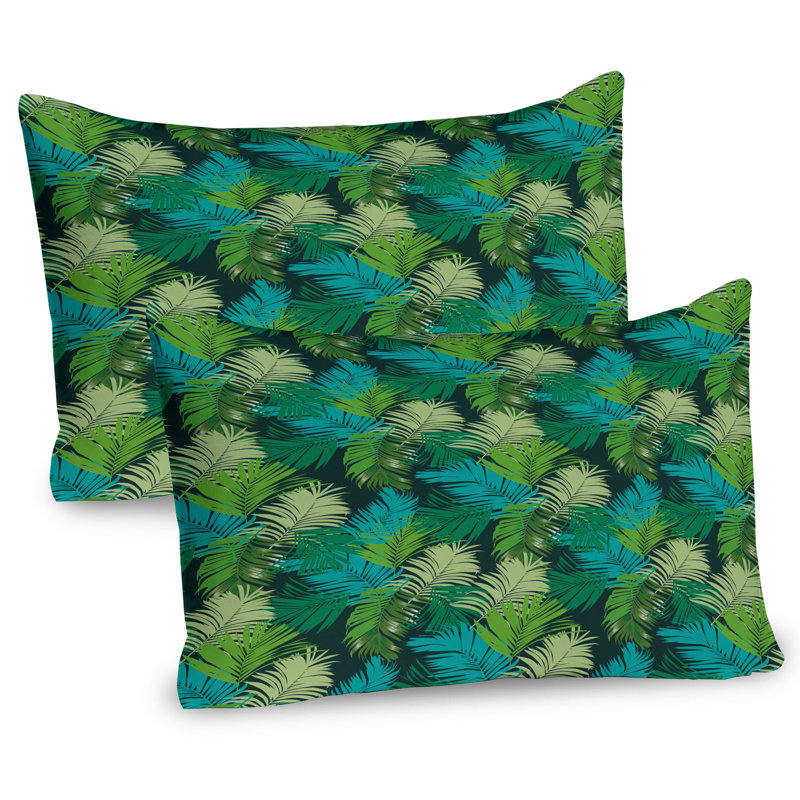 Ensemble de 2 taies décoratives Ambesonne Palm Leaf - jungle tropicale 135156