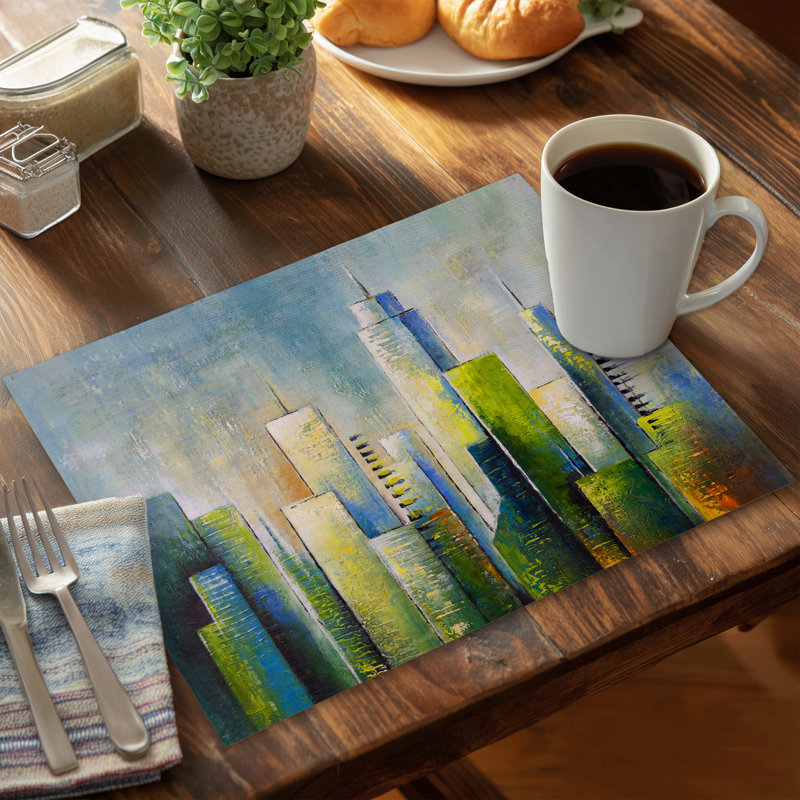 Napperon abstrait en polyester Skyline