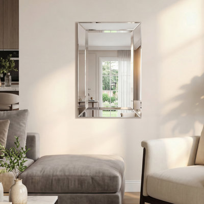 Oren Glass Frame Rectangle Wall Mirror