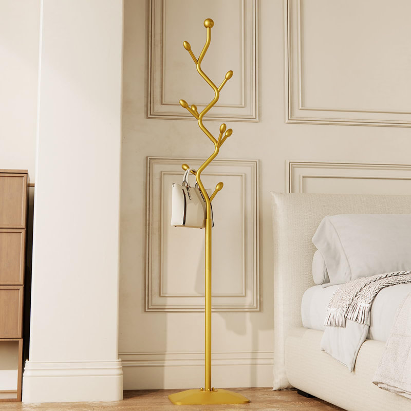 Freestanding Tree-Shaped Metal Coat Rack