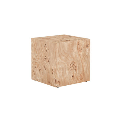 Natural-style wood-grain MDF square coffee table,side table.Wabi-sabi style MDF living room side table,sofa side table,or bedroom nightstand.15.7" × 15.7" × 15.7",Freely combine 3 sizes,
