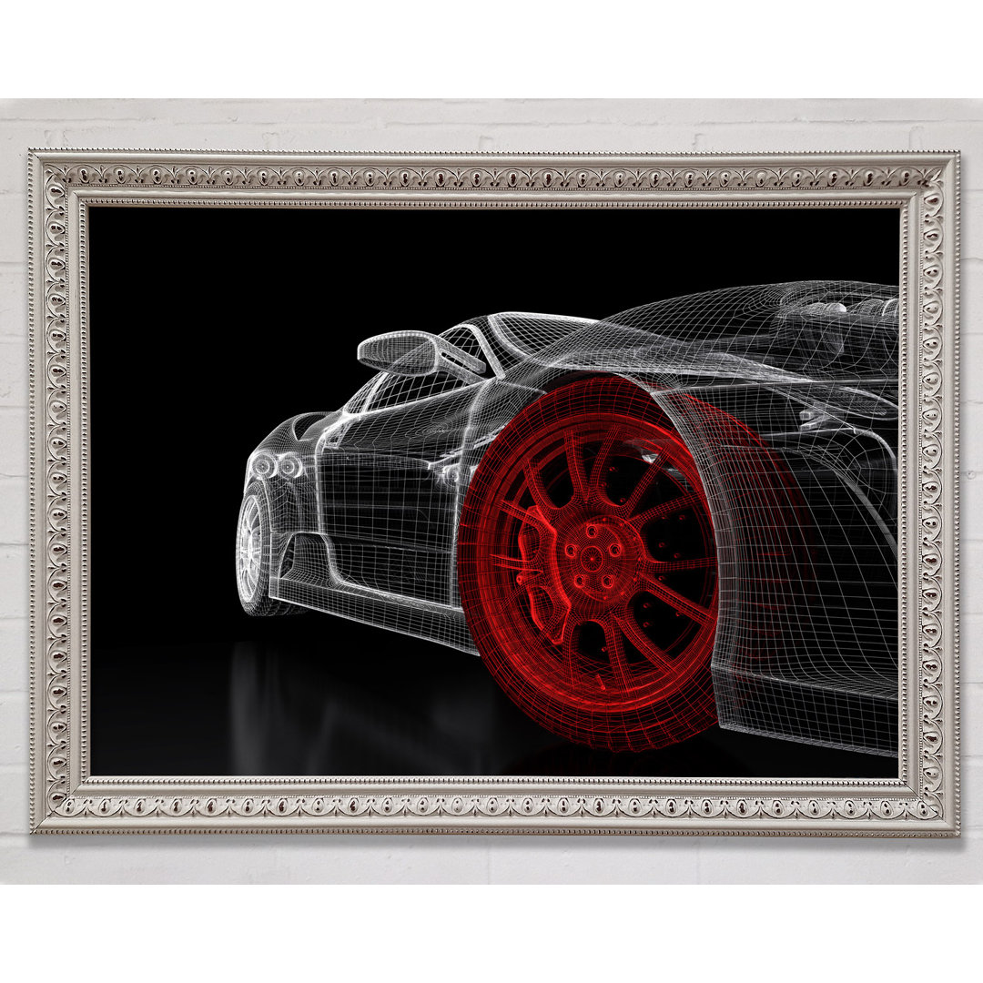 Wireframe Ferrari 1 - Drucken