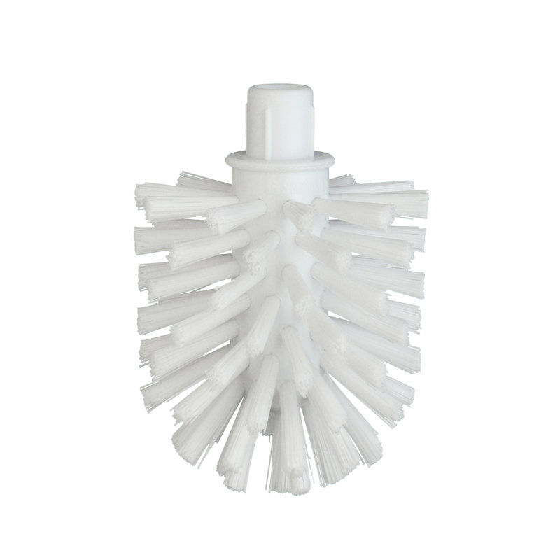 Tête de brosse de toilette - plastique blanc - à visser 