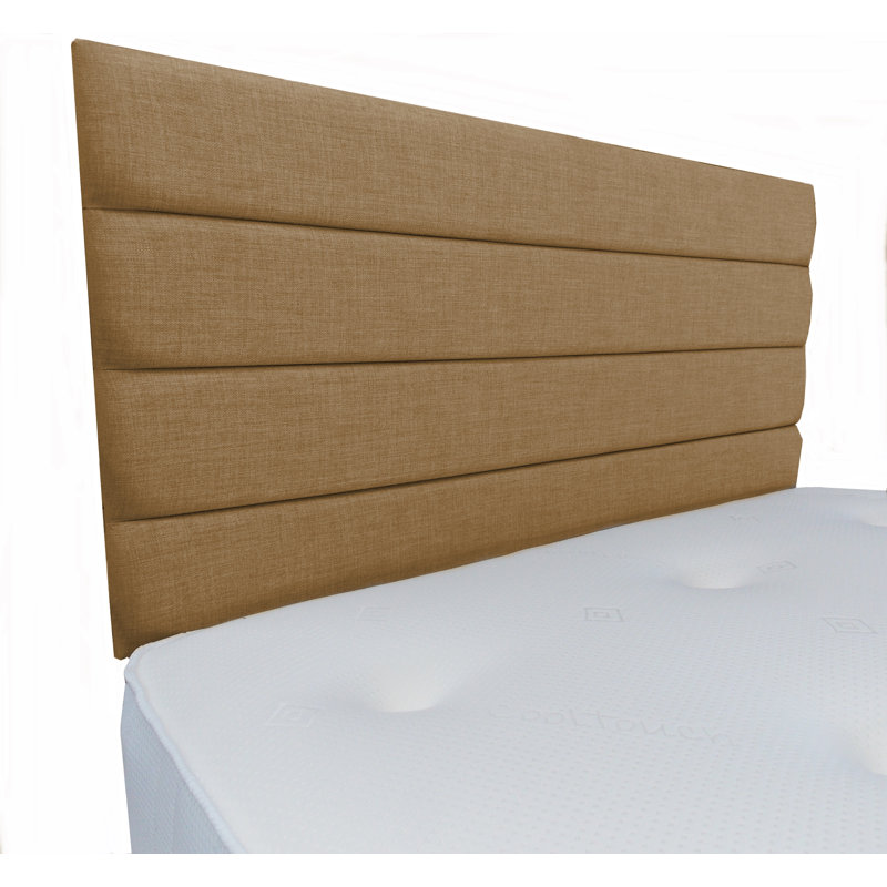 Facin Upholstered Velvet Panel Headboard, Kingsize (5'), Beige