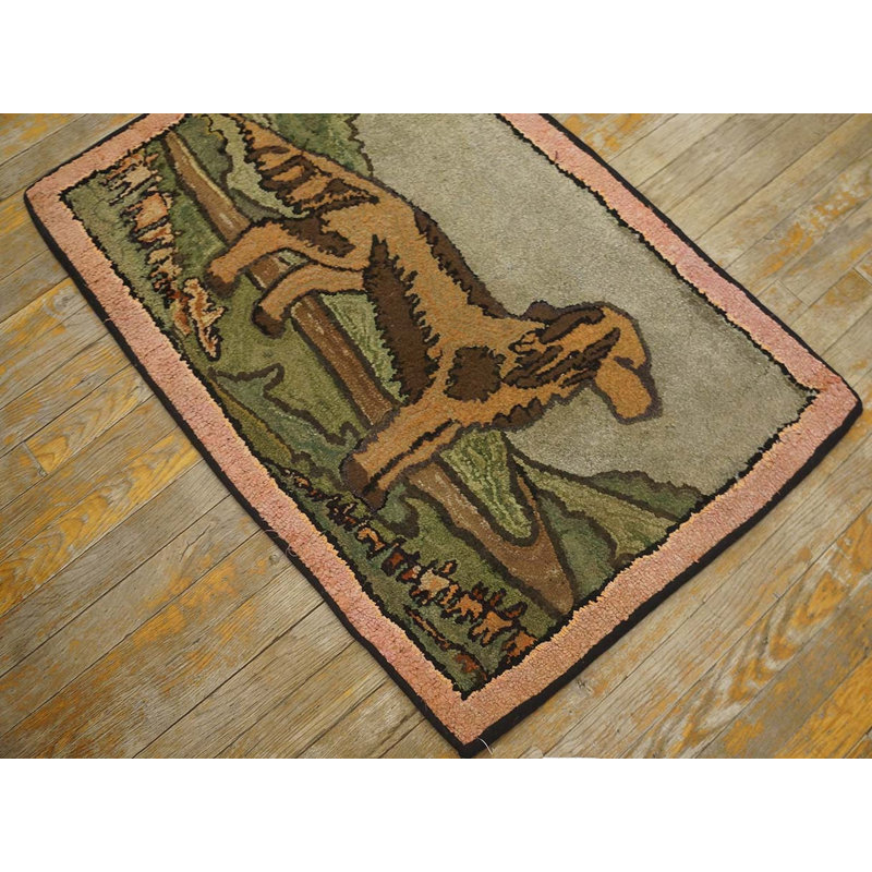 Handmade Wool Animal Print Area Rug