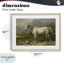 Cheval gris et canards dans un paysage, reproduction sous verre, conception de Tina LeCour-800689538-800689564