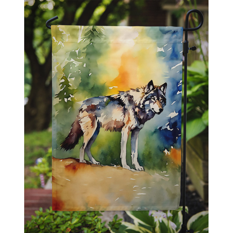 Drapeau de jardin loups loups
