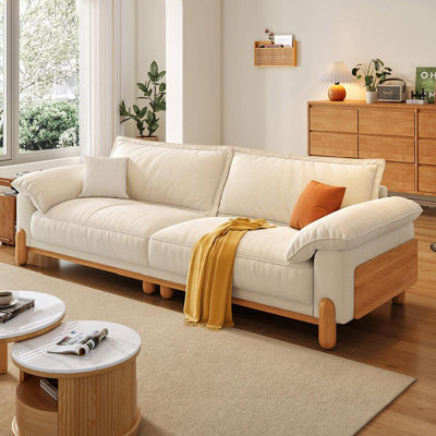 Coussin modulaire beige en polyester