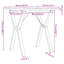 vidaXL Dining Table Y-Frame Solid Wood Pine and Steel-105675955-105675958