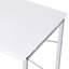 Bureau d'écriture Tennos, finition blanche et chrome