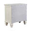 Table de chevet Elegant 3 en blanc crème avec plateau coulissant