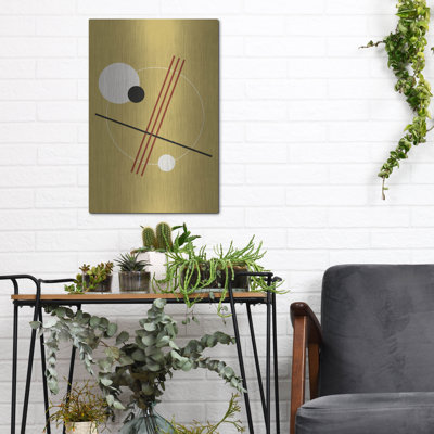 Ivy Bronx «Suprematist Abstract Geometric 3» par Gary Williams, art mural en métal