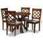 Ensemble de salle à manger en bois d'hévéa massif 5 pièces Etien H 37,4 po x l 18,7 po x P 20,5 po Etien