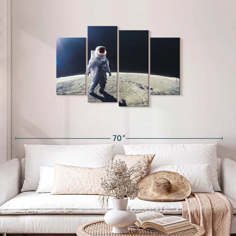 Lune astronaute Oberle, H 27 po x l 43 po