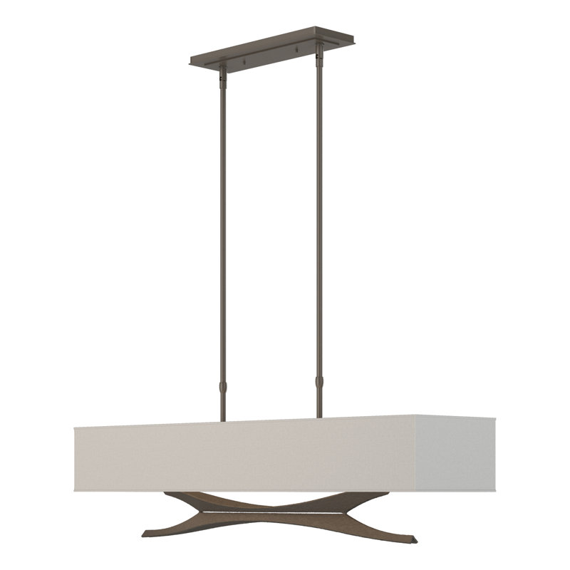 Moreau 4 - Light Kitchen Island Pendant, Flax, Oil Rubbed Bronze