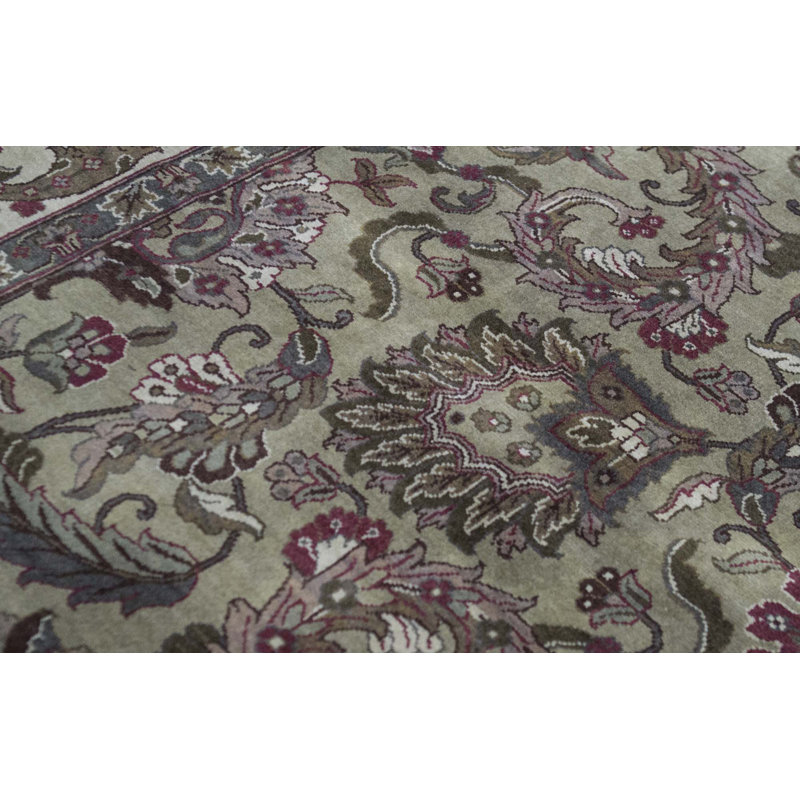 Tapis doré et crème de haute qualité noué à la main