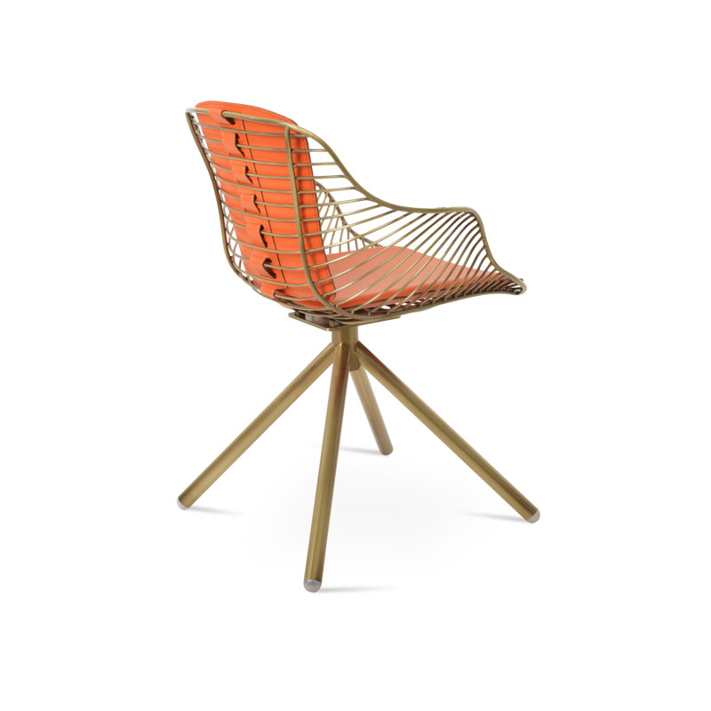 Fauteuil Zebra, Laiton, Orange
