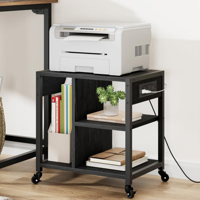 18.1'' H x 17.3'' W Printer Stand with Wheels