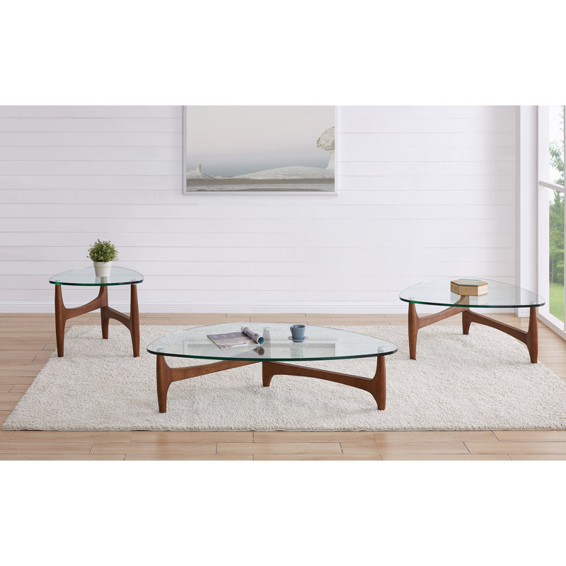 Table basse Etna, H 15,5 po x L 35,44 po x l 35,44 po, Noyer