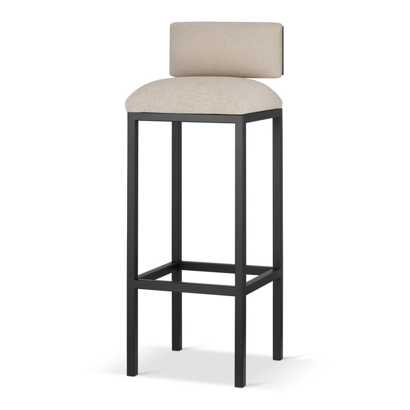 Lytia Upholstered Counter Stool with Metal Frame