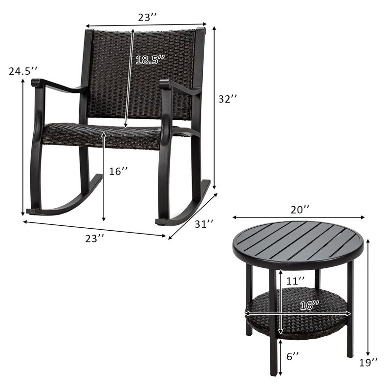 Anner 2 - Person Patio Conversation Set