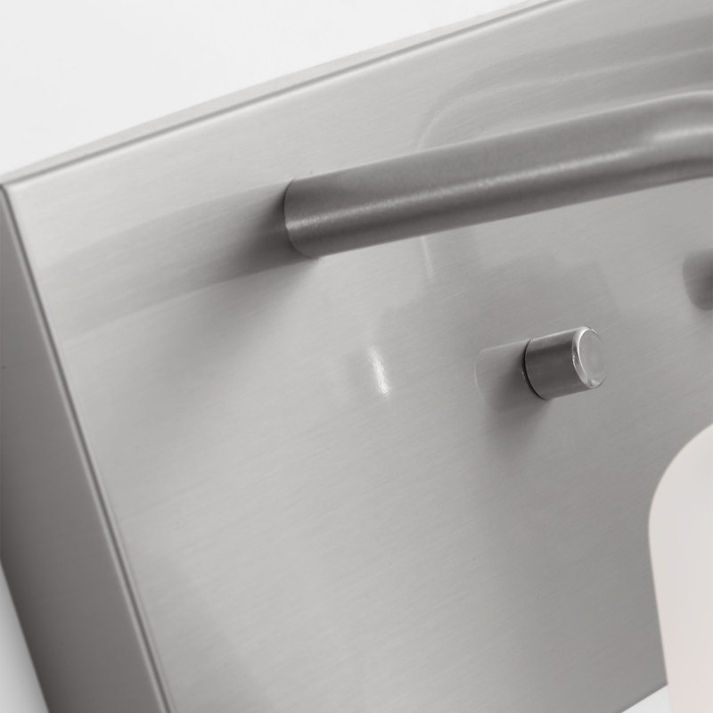 Meuble-lavabo moyen Miles de génération Lighting , Nickel brossé, Blanc