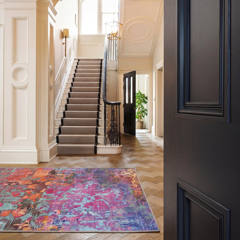 Tenicka Abstract Cotton Washable Area Rug, 200cm x 290cm