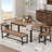 6-8 Person Extendable Dining Table Set, Rectangle Table, 2 Long and 2 Short Benches, Walnut Wood Top-370005143