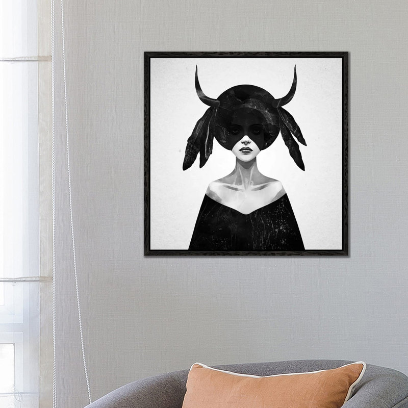 The Mound II by Ruben Ireland - Print on Canvas, 66.04 cm H x 66.04 cm W, Black Framed