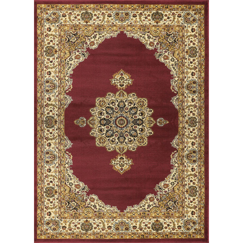 Classic GC_VIN5009 Red 5 Ft. 3 In. X 7 Ft. 3 In. Area Rug, Rectangle 5'4" x 7'4"