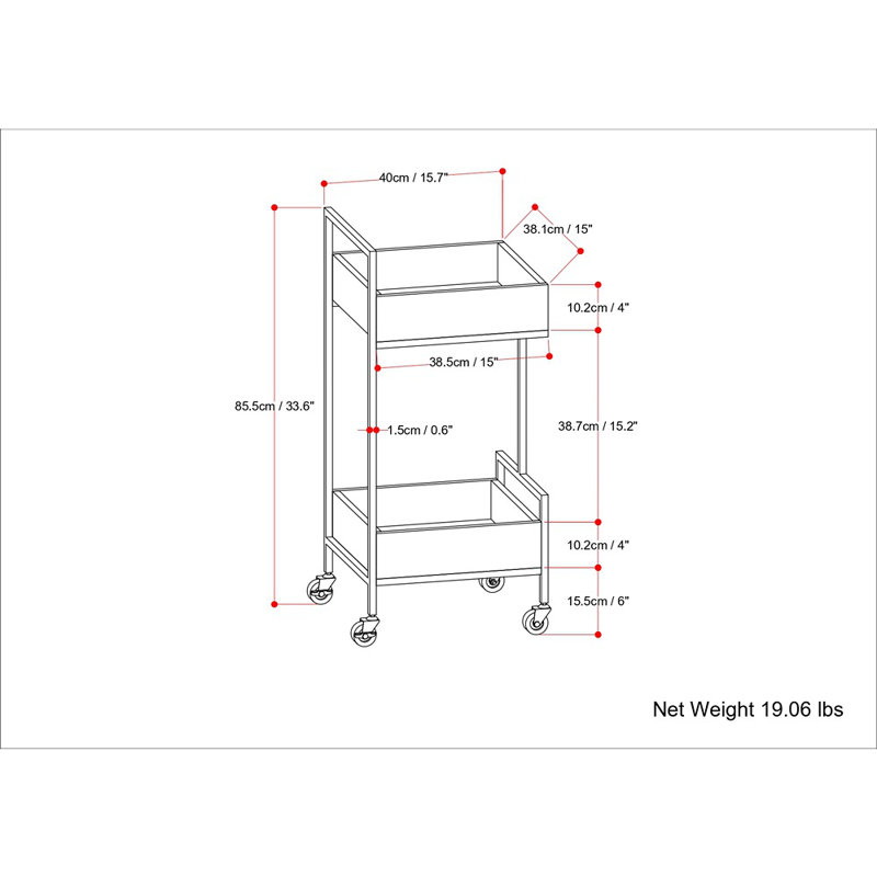 Natural Mango Wood and Black Metal Industrial Bar Cart with Storage