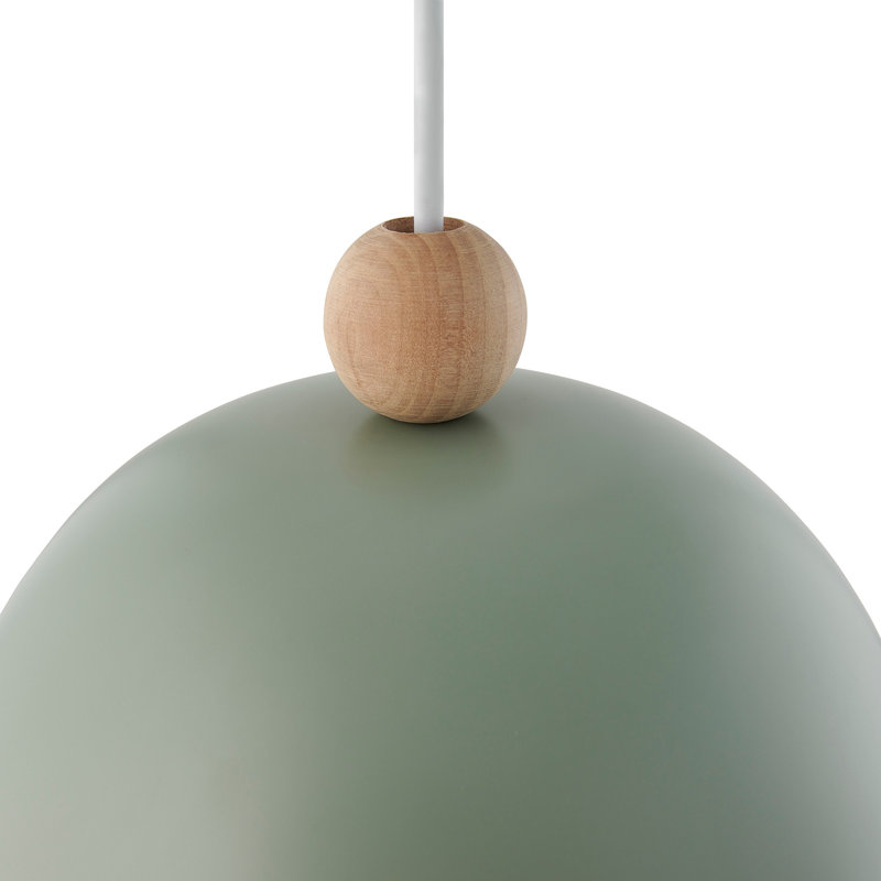 Gaston 1 - Light Satin Unique/Statement Pendant, Dusty Green