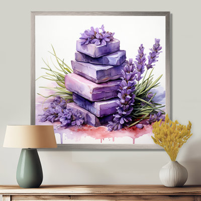 Purple Lavender batjhroom soap I - Lavender Canvas Print