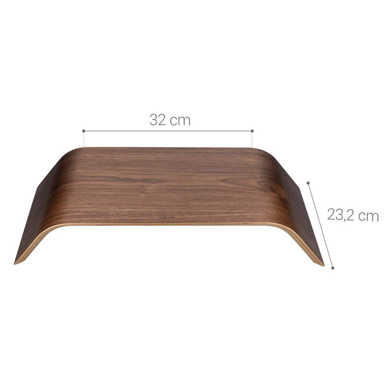 Koba Wood Monitor Stand, Walnut Brown