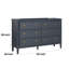 Commode Alta, 6 tiroirs, or et bois massif, 62 pouces-111934034