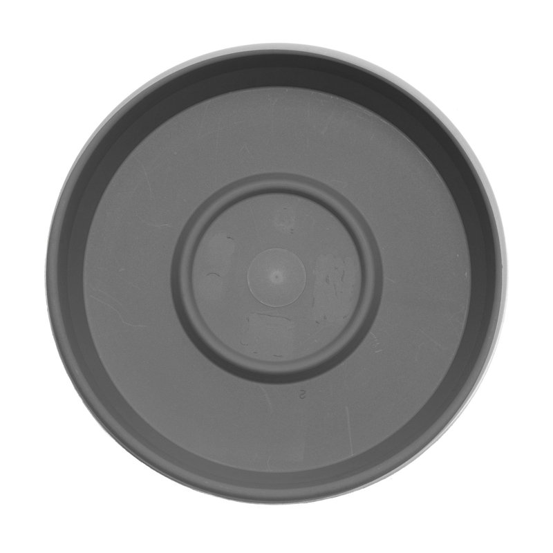Winston Porter Terra Pot Round Drain Saucer: 14" - Charcoal
