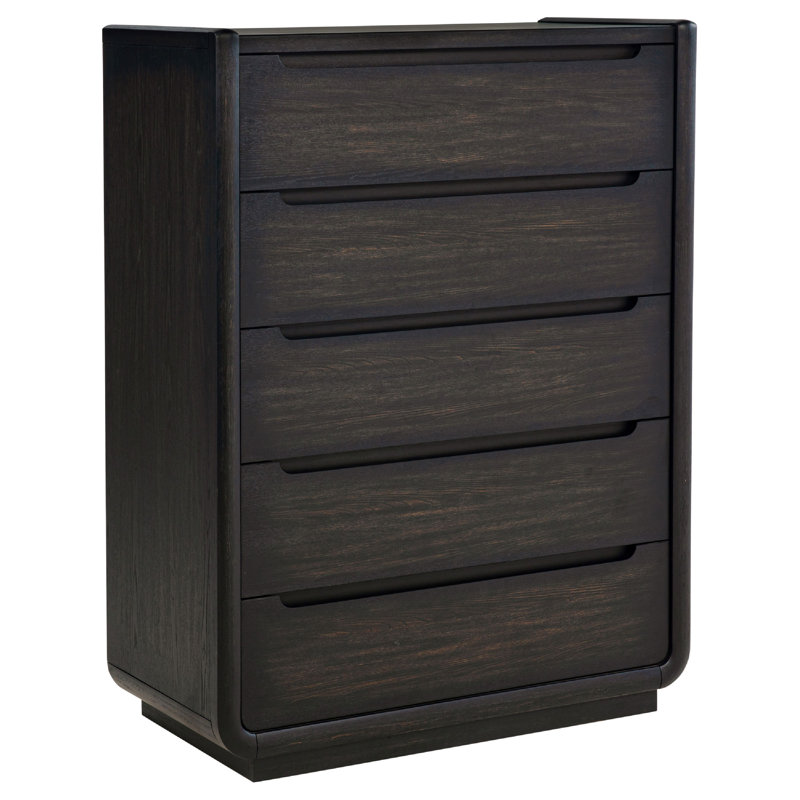 Commode haute 5 tiroirs Lina, avec poignées intégrées, Lina