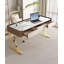Bureau en acier fritté clair de luxe clair et acier inoxydable-801397490