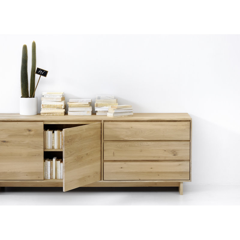 Wave 81 in. W Solid Wood Sideboard
