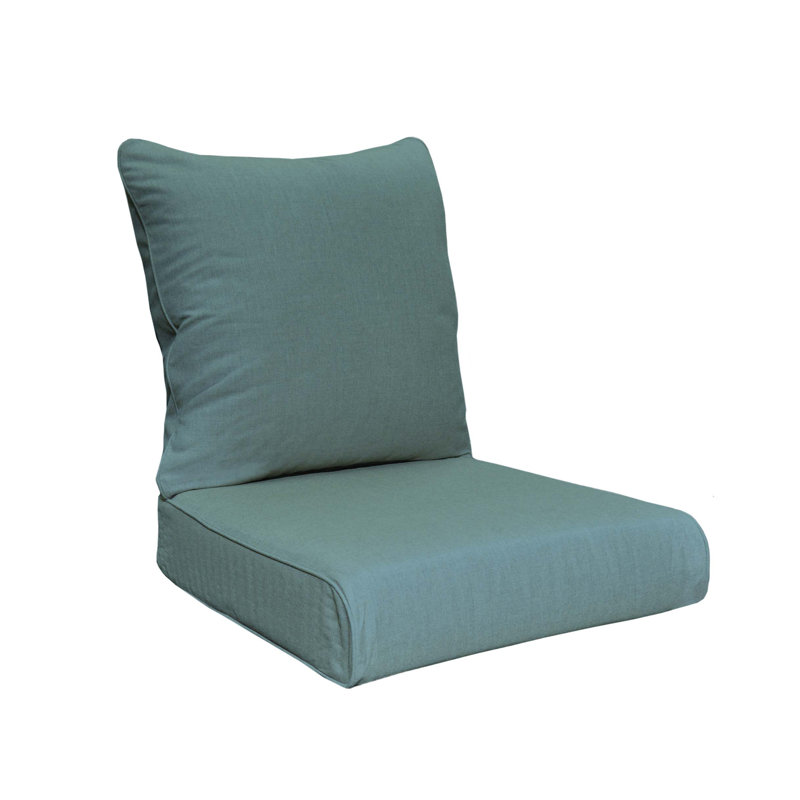 Sunbrella® Premium Outdoor Deep Seating Cushion, Cast Lagoon Sunbrella® Plainweave