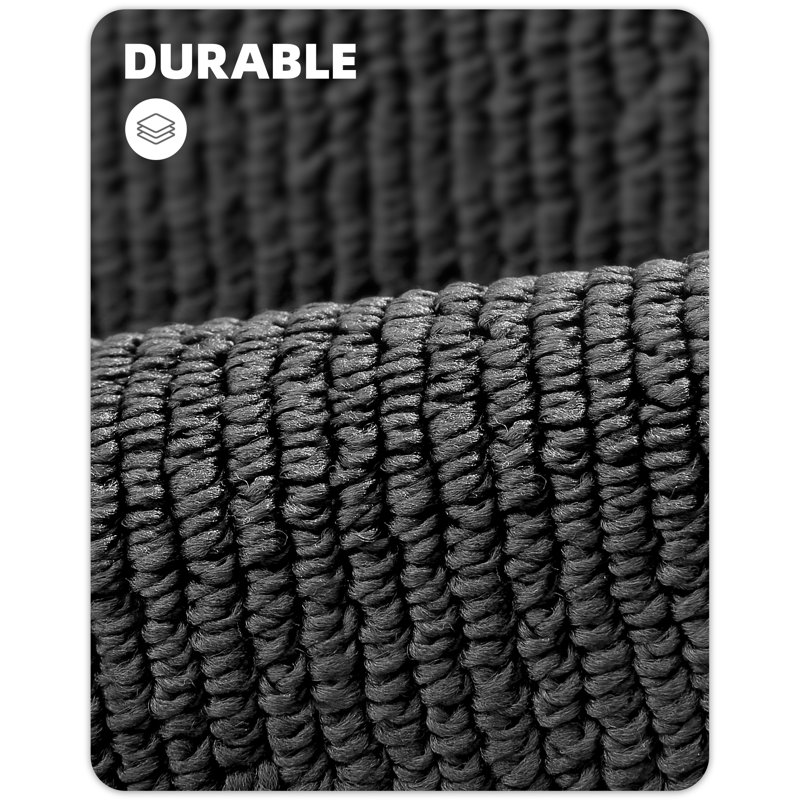 Paillasson extérieur antidérapant Spanos, Black, L 20 po x L 36 po