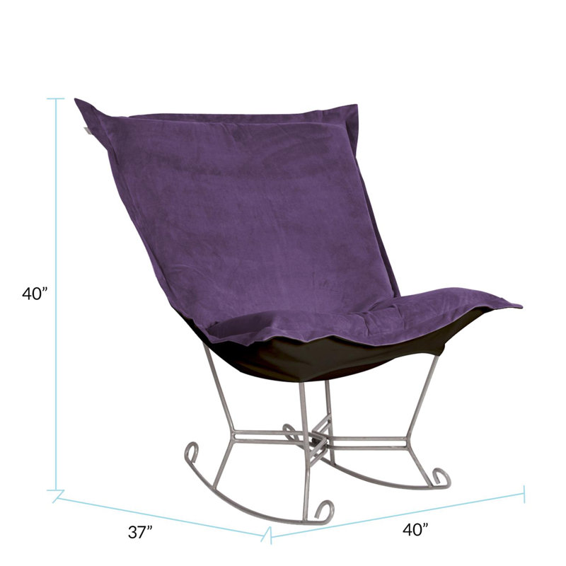 Chaise à bascule Azaria, Titane, Étain bella