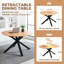 5-Piece Extendable Dining Table Set for 4-8 with Upholstered Chairs-1291599642-1291599641