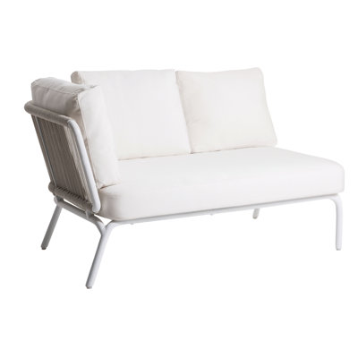 Yland 52.94'' Wide Powder Coated Aluminum Loveseat with Sunbrella® Cushions