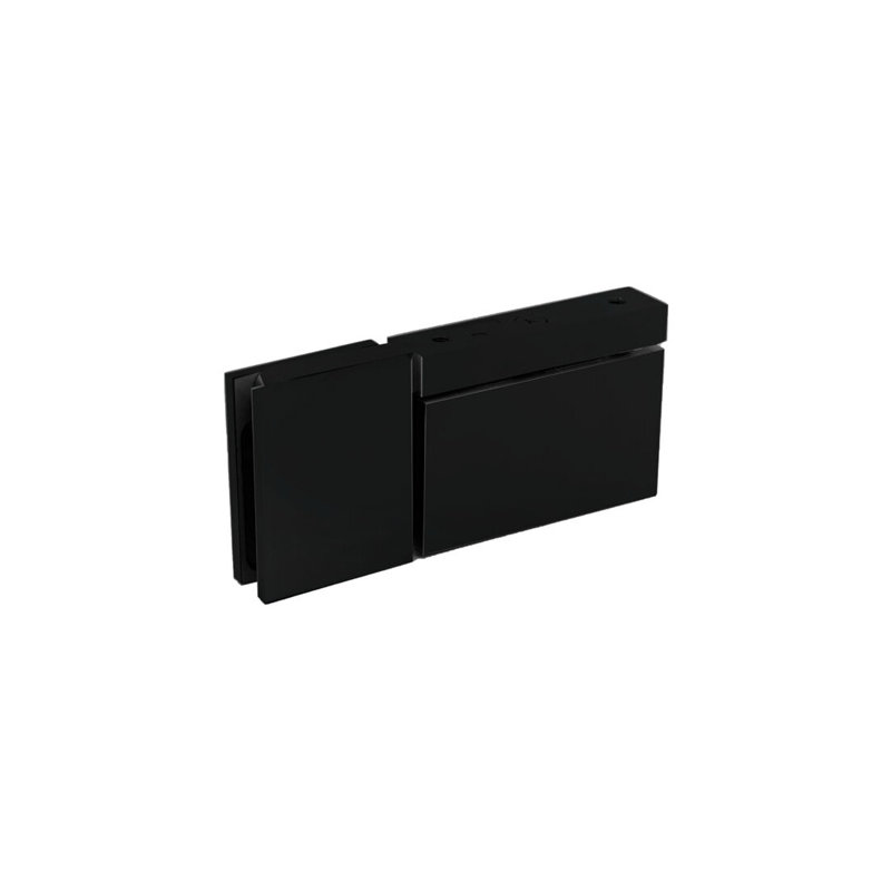 FHC CAM07MB Pivot à fixation en haut et en bas avec verre en U de 3/8 po Cambria - noir mat