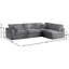 Canapé modulaire de coin modulaire réversible de 119 po de largeur Burrows-58627302